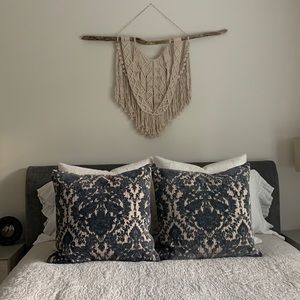 Set of 2 Devin Jacquard Pillows in Charcoal!